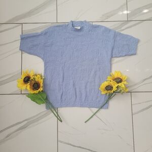 Vintage 90s y2k Bently Blue Summer Sweater in small medium